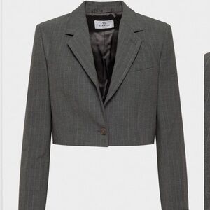 Babaton Women's Gray Cropped Blazer